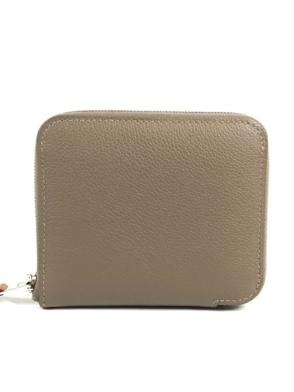 Hermes Coin Case Azap Compact Silk in Ever Color Etoupe Gray
